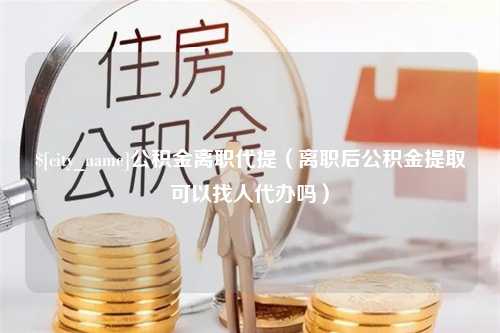 河源公积金离职代提（离职后公积金提取可以找人代办吗）
